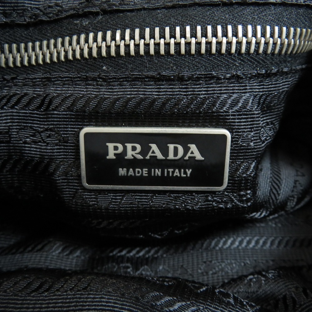 Prada Logo Plate Black Shoulder Crossbody Bag - Picture 6 of 11